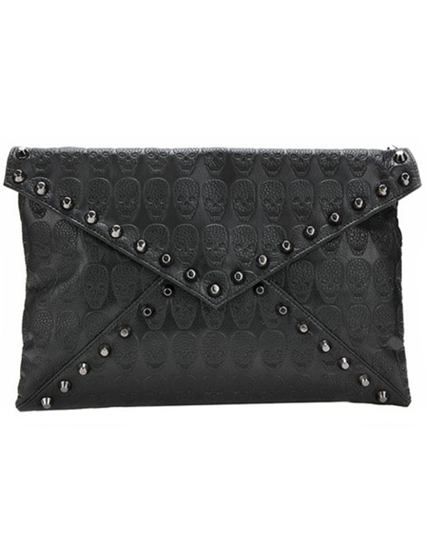 Väskor - Skull Trend Envelope Clutch Black